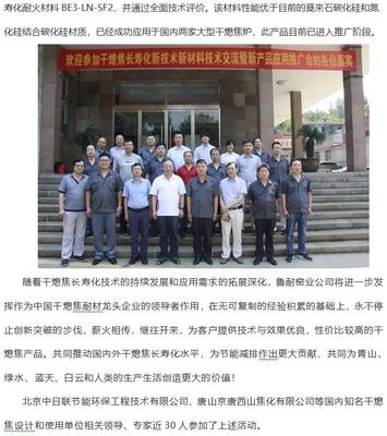 轉載:魯耐窯業干熄焦斜道區長壽化新技術新材料技術交流及產品應用推廣會
